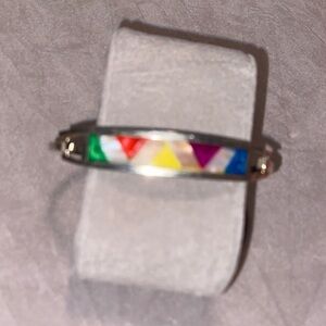 Colorful Geometric Bangle Bracelet